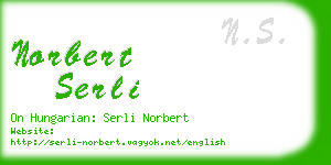 norbert serli business card